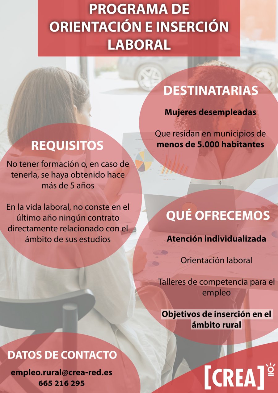 Programa de orientación e inserción laboral para mujeres desempleadas