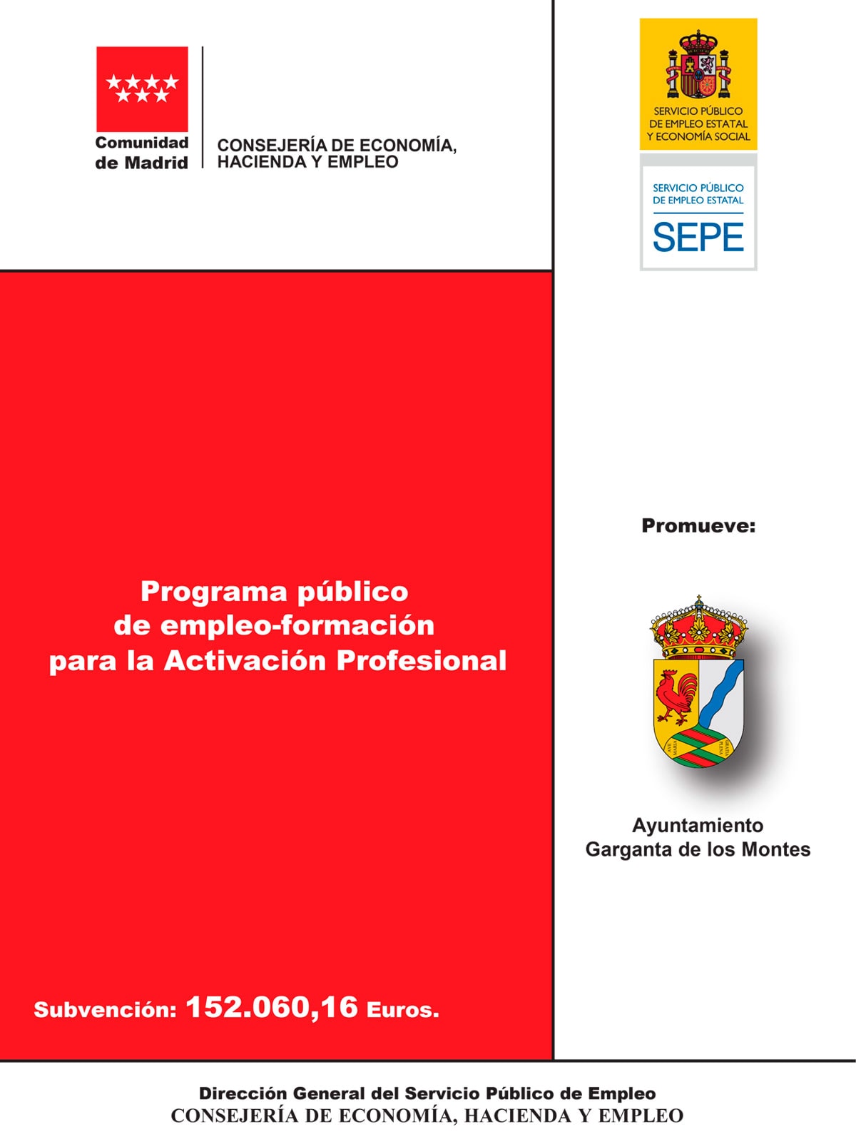 Programa público de empleo-formación para la Activación Profesional